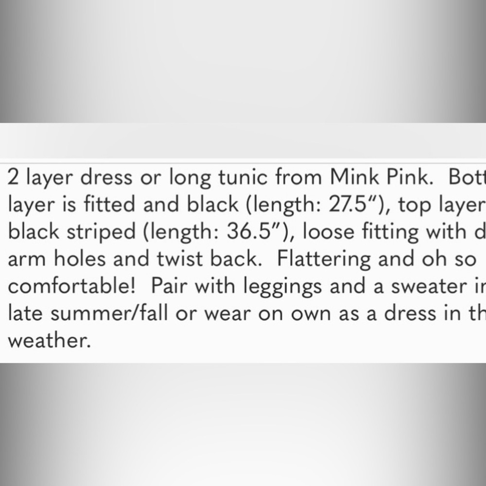 Minkpink Layered Tank Dress
Black Grey Two Tone Sz M EUC - Picture 12 of 12